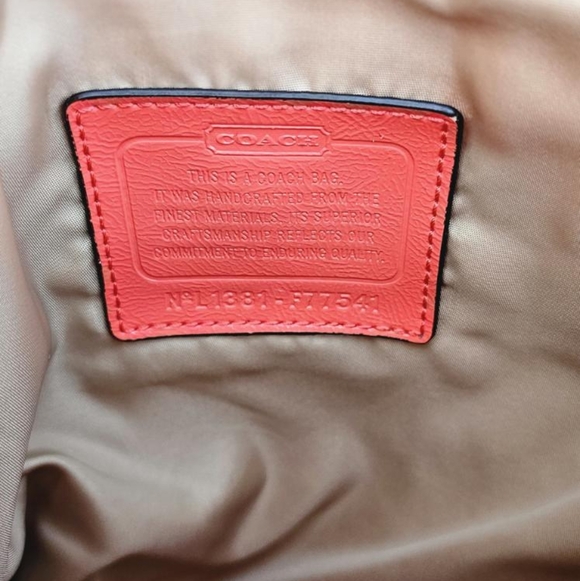 COACH VINTAGE NYLON ZEBRA CROSSBODY BAG - Picture 5 of 7